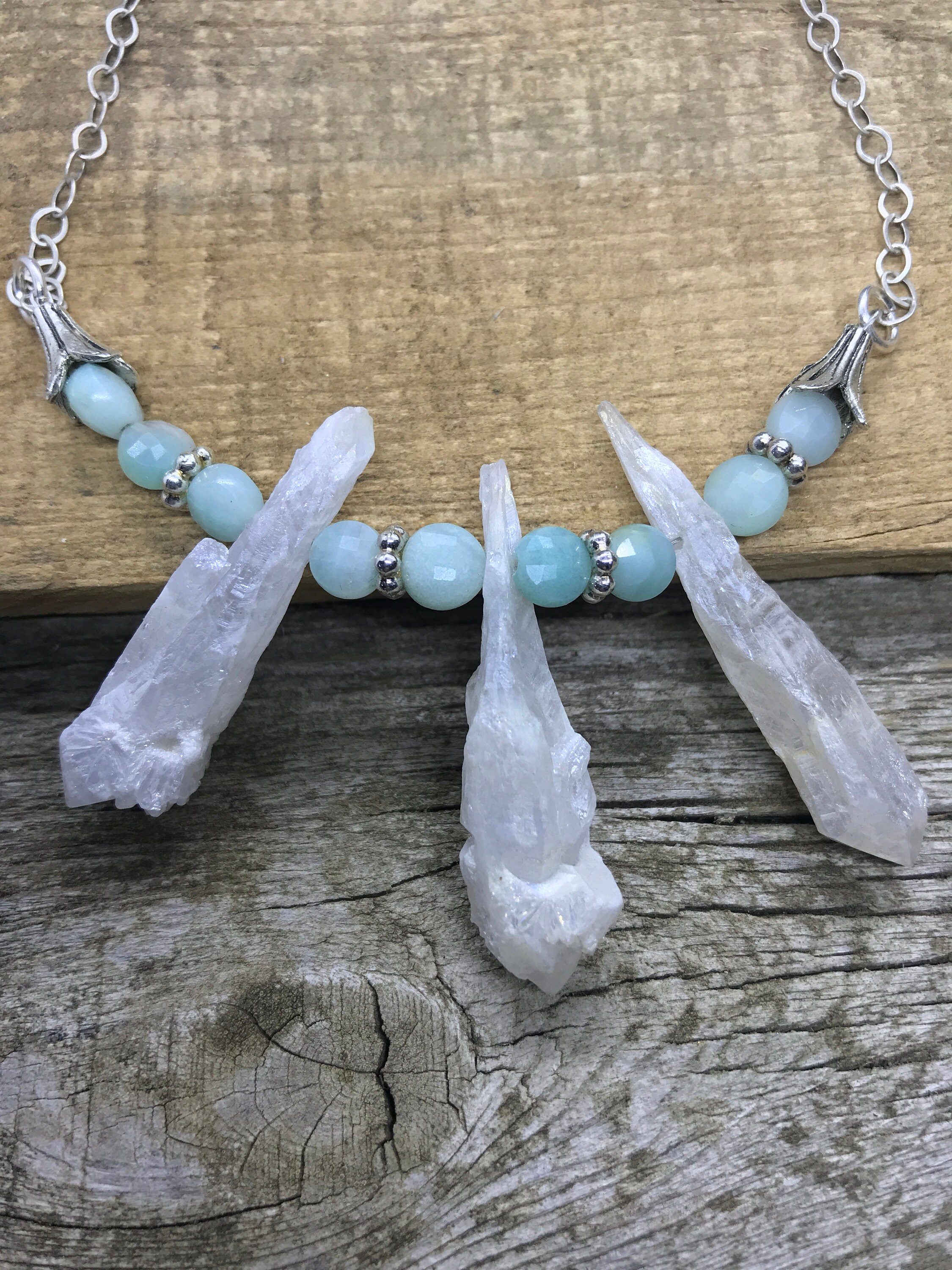 Mystic Chalcedony Quartz Stillness 108 Mala Necklace Burma Jade Angel Aura Quartz Carnelian