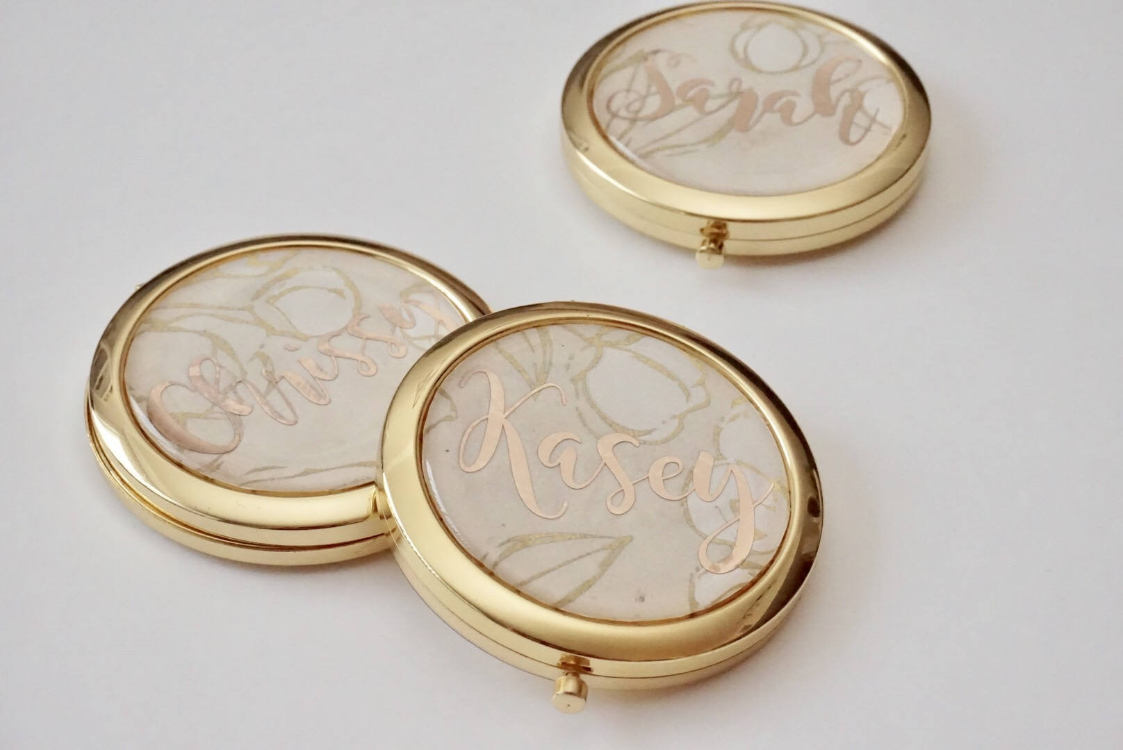 Personalized Compact Mirror Rose Gold Compact Mirror Gold Etsy