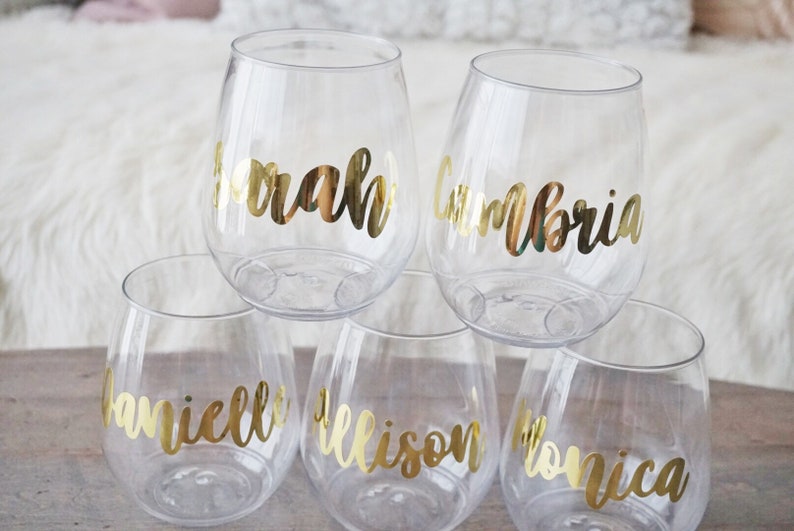 personalized disposable wine glasses
