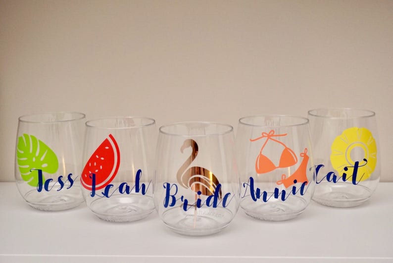 personalized disposable wine glasses