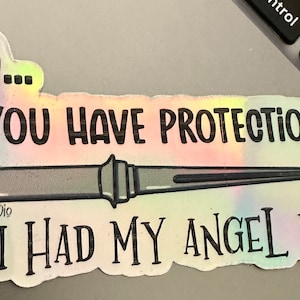 Angel Blade Protection Castiel Supernatural Quote Sticker