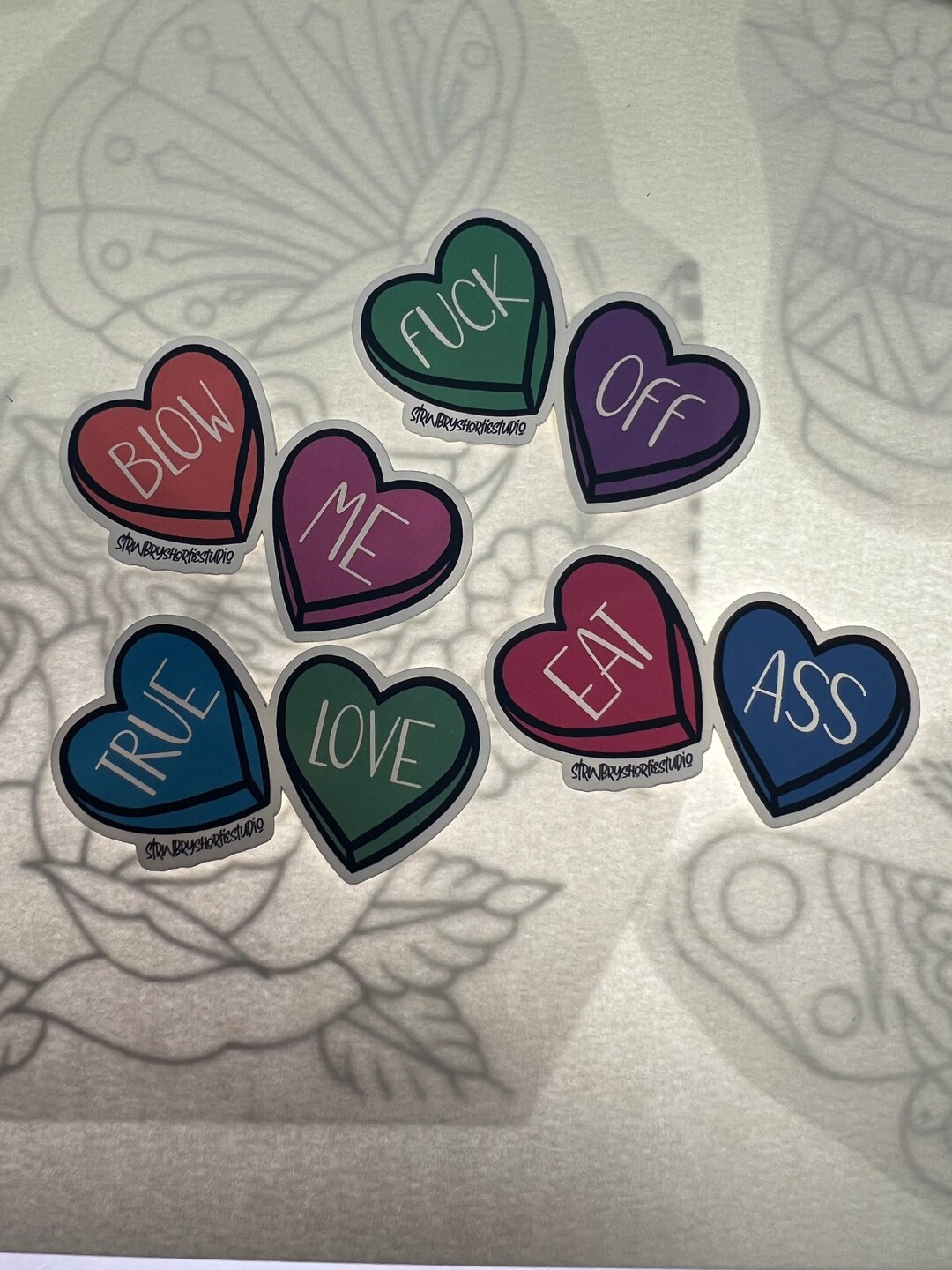 My Dirty Valentine Candy Hearts Sticker Etsy