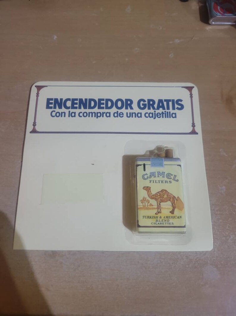 Camel Filters Cigarettes Pack Lighter in Original Blister Card Gratis