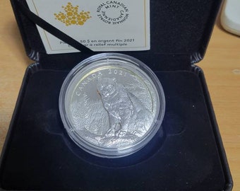 Canada Silver Coin - Multilayered Cougar - Mintage: 1,500 (2021)