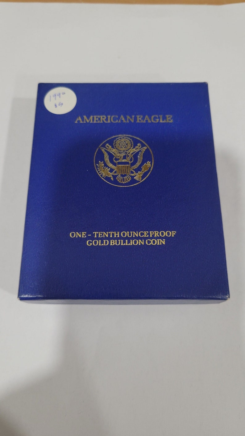 1990 5 Dollar American Eagle 1/10 Oz GOLD Coin in Original Box image 6