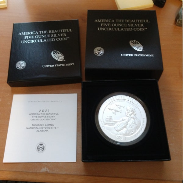 Tuskegee Airmen National Historic Site 2021 Uncirculated Five Ounce Silver Coin