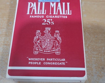 Pall Mall Cigarettes 25's Sealed Deck of Playing cards
