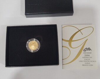 2006 5 Dollar American Eagle 1/10 Oz GOLD Proof Coin in Box