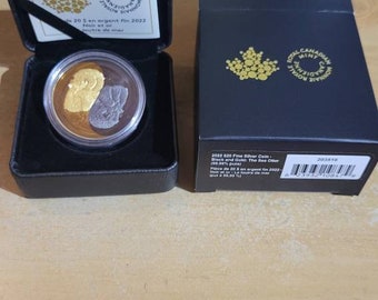 Canada 1 oz. Pure Silver Gold-Plated Coin Black and Gold: The Sea Otter