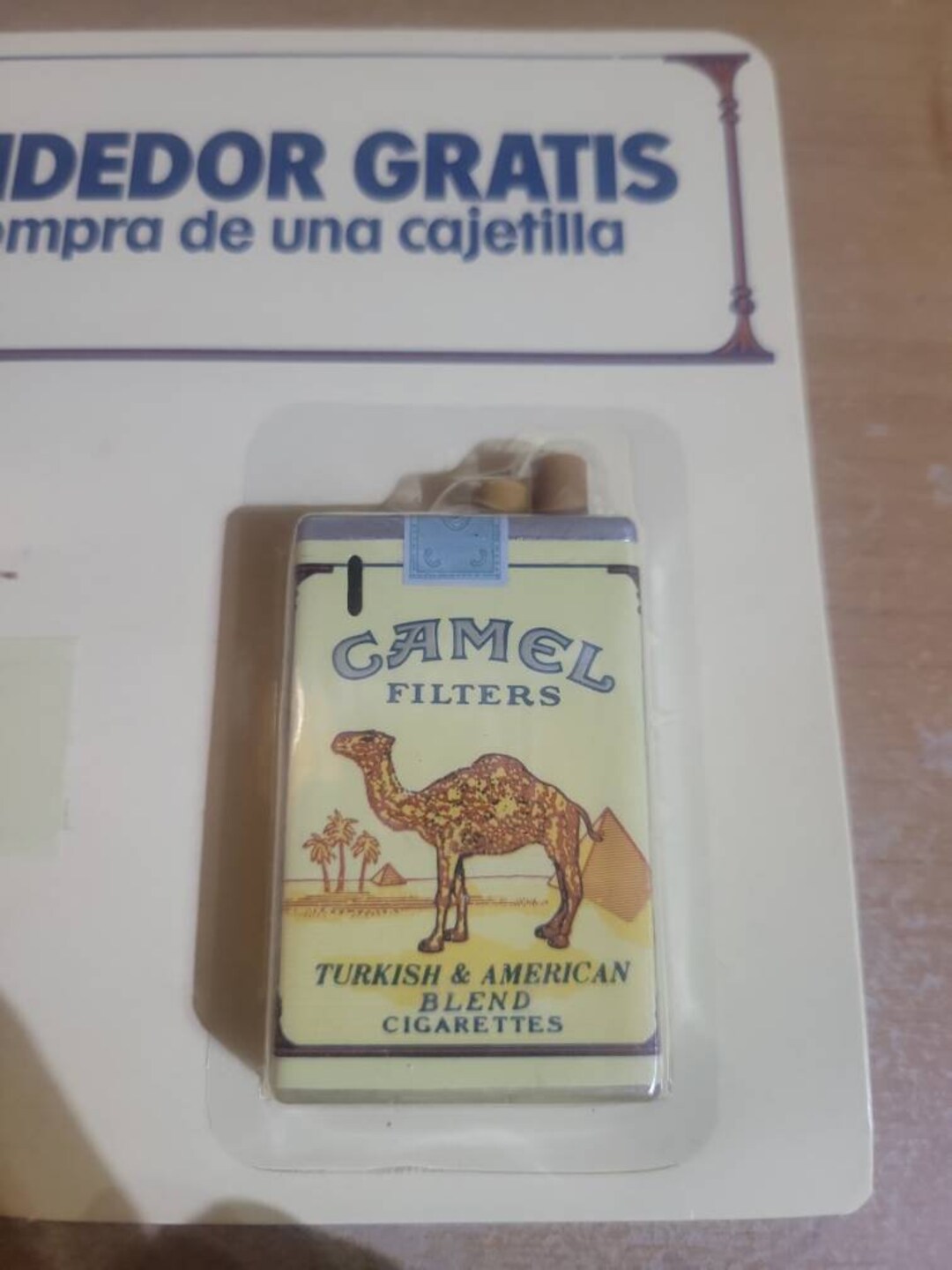 Camel Filters Cigarettes Pack Lighter in Original Blister Card Gratis