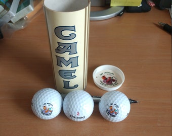 Camel Cigarettes Camel Classic Set Of Three Golf Balls In Container