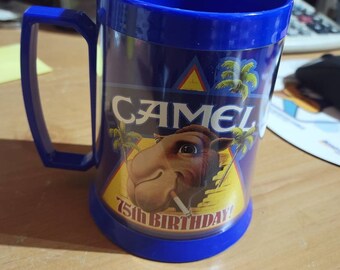 Camel Cigarettes 75th Birthday Blue Mug Joe Camel