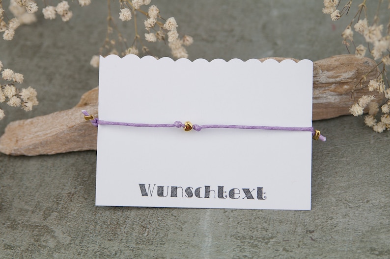 JGA bracelet with card personalized with desired text surprise for team bride, heart pearl gold image 1
