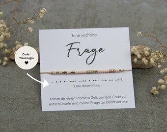 Morse code bracelet - Maid of honor? – Perfect gift for the best man question