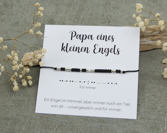 Sternenkind Armband - Andenken für den Papa - Morsecode "Für immer"