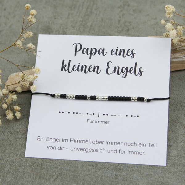 Sternenkind Armband - Andenken für den Papa - Morsecode "Für immer"