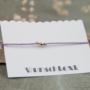 JGA bracelet with card personalized with desired text surprise for team bride, heart pearl gold image 7