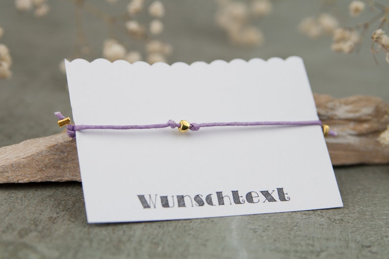 JGA bracelet with card personalized with desired text surprise for team bride, heart pearl gold image 7