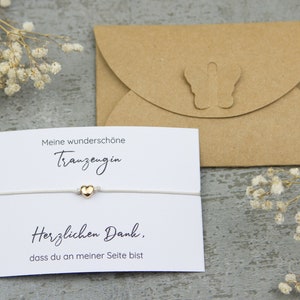 Armband Trauzeugin  Dankeschön Geschenk für die Freundin zur Hochzeit