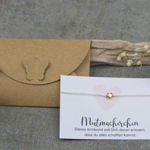 Mut Macher Armband mit Herz – Geschenk für mehr Kraft & Zuversicht in Rosegold
