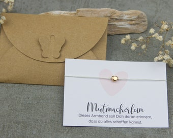 Courage Maker Bracelet with Heart – Gift for more strength & confidence in rose gold