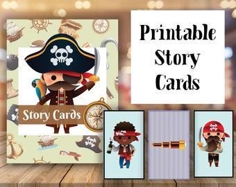 Printable Pirate Story Cards |  PDF Set of 27 Cards | Abstract Story Prompts | Storytelling Cards | Pirate Adventures | Homeschool Game