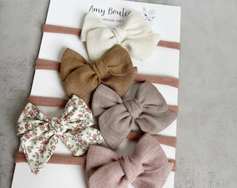 Netural Mini Pinwheel bow