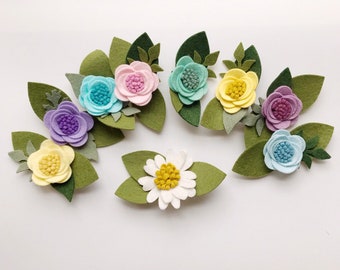 Easter Collection - Felt Flower Bows