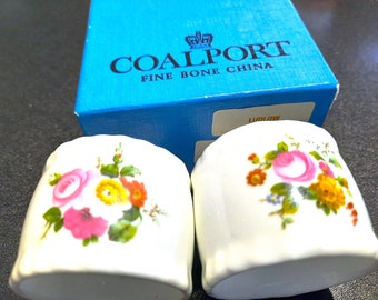 COALPORT 2 portatovaglioli in ceramica-Fine Bone China