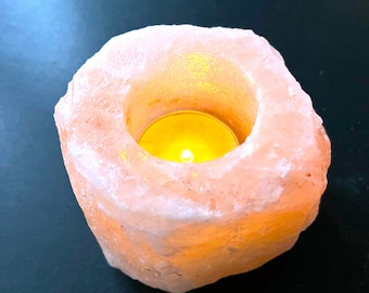 Portacandele Tealight al sale marino dell'Himalaya medio