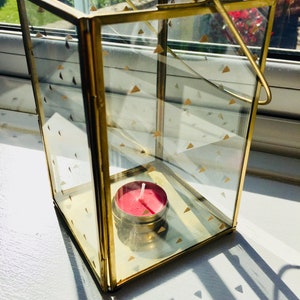 Moroccan Style Square Metal Glass Latern