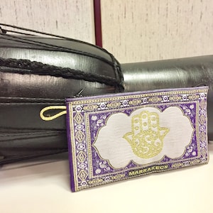 Moroccan Purple Tribal Purse Hamsa Hand