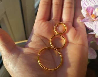 Small, Large and Extra large decorative hair rings /hair hoops for locs, twists, braids, faux locs