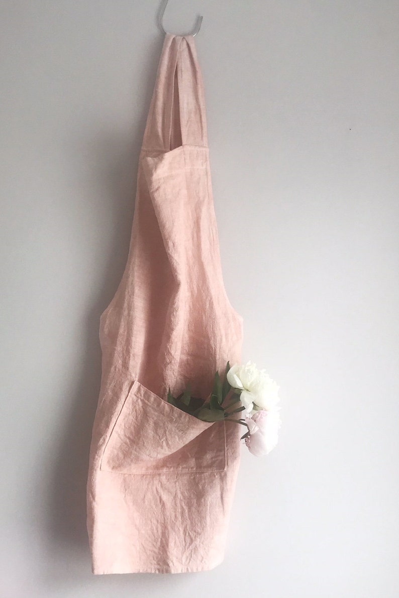 Beautiful and useful, this hand-dyed linen Japanese apron with cross back is handmade in the UK by TWOMEshop. Come discover Handmade Decor & One of a Kind Finds from Etsy Award Finalists: Hello, Lovely Makers!