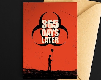 365 días después - Tarjeta de cumpleaños de terror. Zombi. Infectado. Danny Boyle.