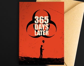 365 Days Later - A6 Greeting Card. Danny Boyle. Horror Card. Horror Greeting. Zombie
