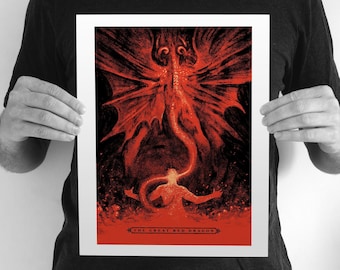 The Great Red Dragon - Hannibal TV Show Inspired Art Print (11x14"). Hannigram. Fannibal.