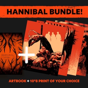 Hannibal Bundle - TV show Artbook + 10x8&quot; Print. Hannigram. Fannibal.