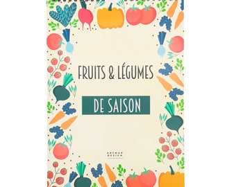 Seasonal Fruits & Vegetables Wall Calendar 21x29.7cm (A4)