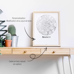 Poster Nancy France Minimalist Map - City Map, Street Map