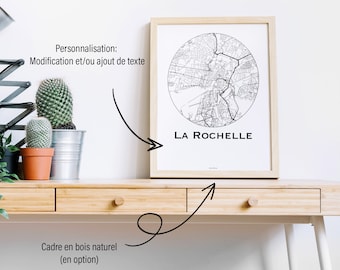 Poster La Rochelle France Minimalist Map - City Map, Street Map