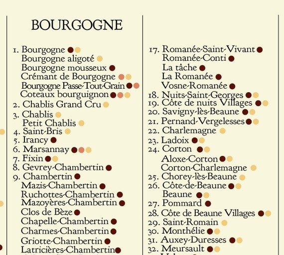 VINS Affiche Carte Des Vignobles De France 42 X 59,4 Cm A2 