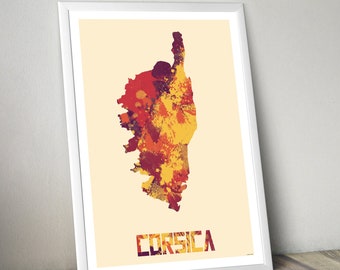Poster Corsica Watercolor