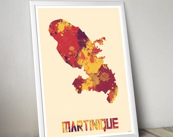Poster Martinique Watercolor