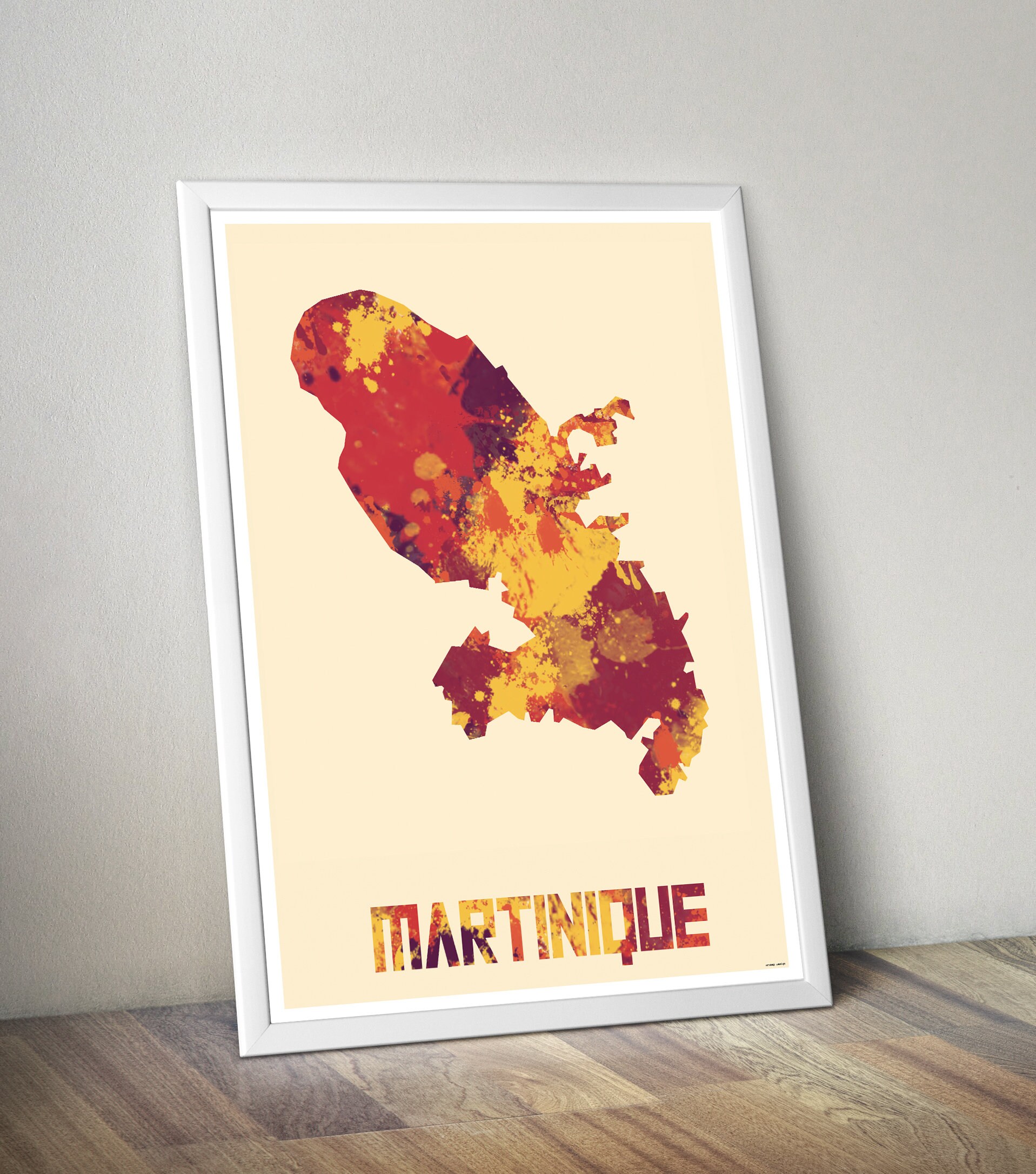 Poster Martinique Watercolor Etsy