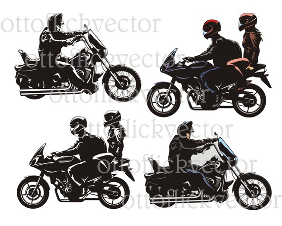 motorcycle bike rider vector