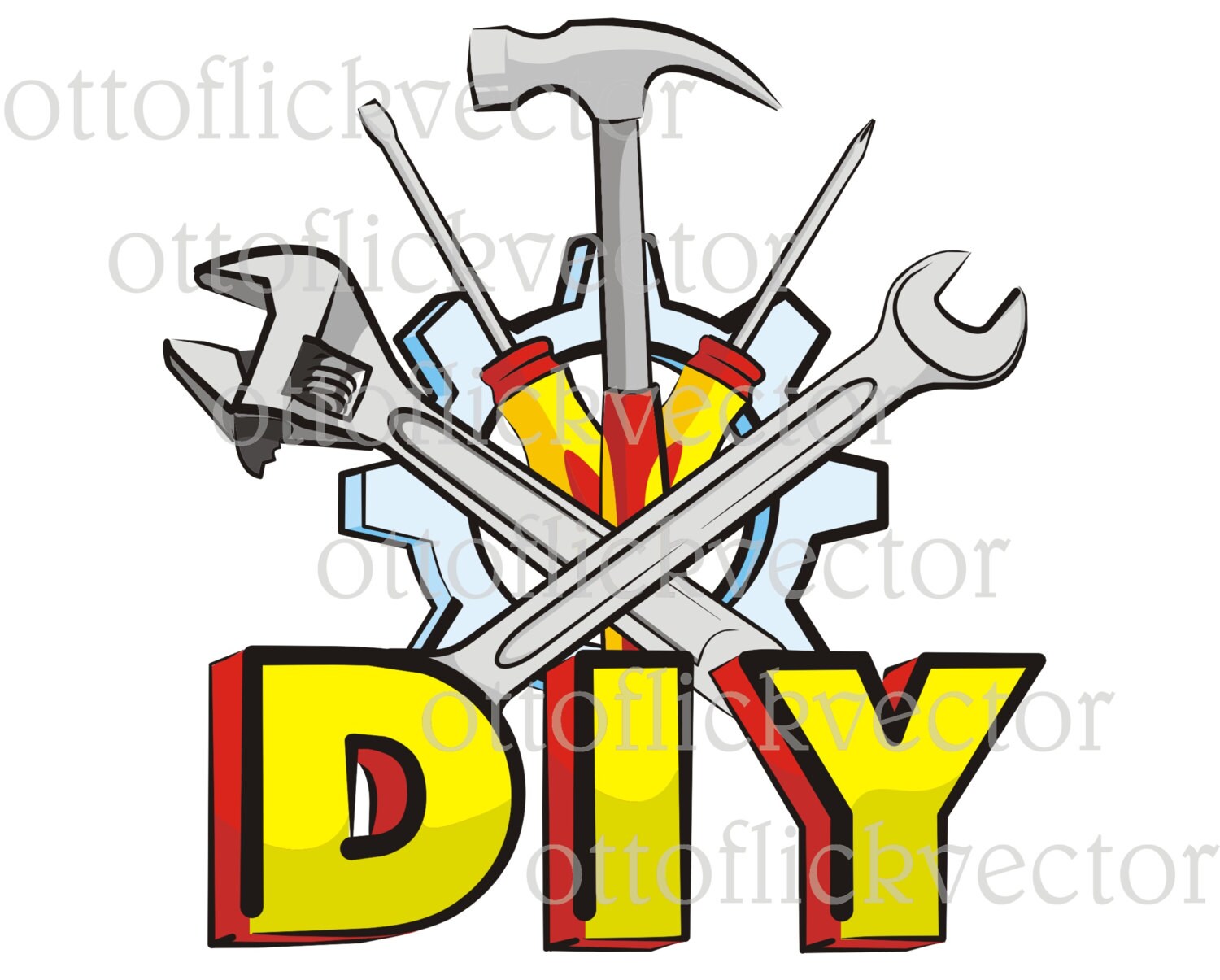 HANDYMAN DIY Vector CLIPART do it yourself tools eps ai Etsy