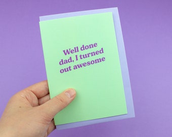 Funny Awesome Dad Birthday Card