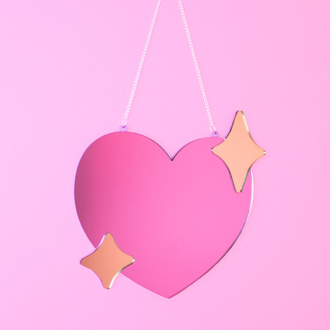 Pink Heart Shaped Mirror Etsy