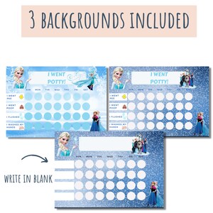 Frozen Potty Training Chart Printable, Toilet Training Chart, Toileting ...